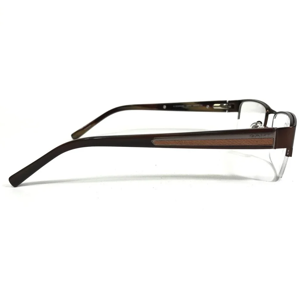 GANT Eyeglasses Frames G KENMORE SBRN Brown Rectangular Half Rim 54-17-140